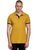 Rusty Neal Kontrast Polo Pique Shirt Regular Fit in Camel / Schwarz