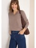 Cecil Cosy short V-neck in Chocolate Mousse Melange