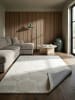 KADIMA DESIGN Teppich Wolle Handgetuftet DEBEN Geometrisch Wohnzimmer Modern in Natur