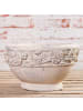 AltoBelli Blumentopf ROSARIO Schale Beige mit Rosen Rund Zement 27x16 cm