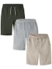 name it Shorts Elastischer Bund 3er-Set Eingrifftaschen in Grau-Grün