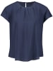 TAIFUN Bluse Kurzarm in Dark Lake Blue