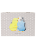 Mr. & Mrs. Panda Holzkiste Wellensittich Liebe ohne Spruch in Grau Pastell