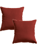 Erwin Müller Nicky-Velours, Samt Kissen 2er-Pack, gefüllt Manchester in terra