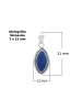 mantraroma 925er Silber - Ketten (L) 12 x (B) 31 mm mit Lapis Lazuli