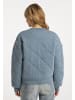 DreiMaster Vintage Quilted Sweatjacke in Grau Blau