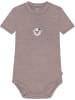 Normani Outdoor Sports Baby Kurzarm Body - 100% Bio-Merinowolle in Rosa