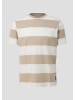 QS T-Shirt kurzarm in Beige