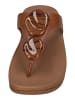 fitflop Zehentrenner LULU MARBLED-STONE TOE-POST SANDALS in braun