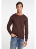 DreiMaster Herren Basic Feinstrickpullover in Dunkelbraun