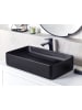 Beliani Waschbecken ULUA in Schwarz - (W) 61 x (H) 11 x (L) 35 cm