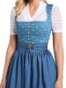 Berwin Spitzen-Dirndlbluse mit Stehkragen u. V-Ausschnitt
