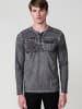KOROSHI Langarm-T-Shirt in grau