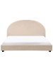 Beliani Doppelbett VAUCLUSE in Beige - (W) 194 x (H) 112 x (L) 214 cm