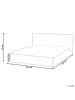 Beliani 10-tlg Doppelbett LESTRE in Beige/Schwarz