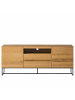 home24 home24 TV-Lowboard Breite 165 cm (1er Set) - Eiche - MDF furniert & Eisen - 165.0 x 67.0 x 40.0 cm in Eiche