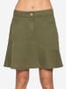 SASSYCLASSY Jeans Rock mit Volant in Khaki