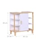 relaxdays Waschbeckenunterschrank in Weiß/ Natur - (B)64 x (H)65 x (T)31 cm