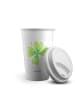 Mr. & Mrs. Panda To Go Becher Blume Kleeblatt ohne Spruch in Weiß