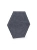 relaxdays 6 x Filzpinnwand in Grau - (B)30 x (H)26 x (T)0,9 cm