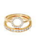 Elli Ring 925 Sterling Silber Kreis, Ring Set in Gold