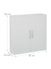 relaxdays Badschrank in Weiß - (B)60 x (H)60 x (T)20 cm