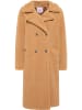 myMo Damen Faux Shearling Mantel in Kamel