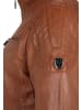 H.I.S Lederjacke mit Schulterpolster-Detail in D COGNAC