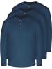 normani 3er Set Herren Langarm Shirts aus Bio-Baumwolle Neuville in Marine