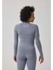 SNOCKS Sportshirt langarm Damen mit Daumenloch in Taubenblau