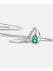 Diamant L'éternel Halskette mit Anhänger aus 585 Weißgold mit 0.3 Karat Diamant mit Smaragd in ...