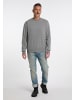 DreiMaster Vintage Oversize Sweatshirt Mit Rundhals in Grau Melange