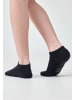 SNOCKS Kinder Sneaker Socken aus Bio-Baumwolle 6 Paar in Schwarz