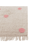 Beliani Kurzflor DARDERE in Beige/Rosa - (W) 140 x (L) 200 cm