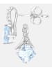 Diamant L'éternel Ohrstecker aus 375 Weißgold mit Diamant mit Topas