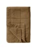 IB Laursen Vintage Quilt unifarben Baumwolldecke in ochre green