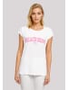 F4NT4STIC Extended Shoulder T-Shirt Beach Bum Summer Varsity Retro in weiß