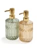 relaxdays 2 x Seifenspender in Grün/ Gold - 400 ml