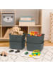 relaxdays 6 x Aufbewahrungsbox in Grau – 5 L