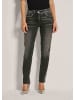 MADELEINE Schmale Five-Pocket-Jeans mit Glitzer in black denim