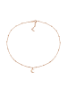 Elli Halskette 925 Sterling Silber Astro, Halbmond in Rosegold