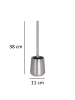 Wenko Bürstenbehälter SOLID + WC-Bürste in Silbern, (B) 11 x (H) 38 x (L) 11 cm