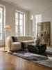 KADIMA DESIGN Couchtisch MONOBLOC 60x60x35 cm Hochglanz mit Marmor Optik, in Schwarz