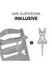 Hauck Hochstuhl Alpha Plus - im Sparset in gray,white