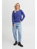 Pulz PZSARA ONeck Box Pullover Loose fit in Dazzling Blue Melange