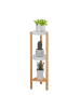 relaxdays Pflanzenständer in Natur/ Weiß - (B)25 x (H)78 x (T)22 cm