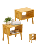 relaxdays 2 x Nachttisch in Natur - (B)43 x (H)42 x (T)29 cm
