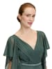 Vera Mont Abendkleid im Glitzer-Look in Dark Green/Grey