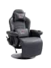 HOMCOM Relaxsessel mit Massagefunktion-79,5L x 82,5B x 111,5H cm-Schwarz