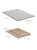 relaxdays Puzzlebrett in Natur/ Grau - (B)79 x (H)6,5 x (T)56 cm